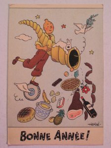 1944-tintin-french-postcard-bonne-annee-happy-new-year_400162847152